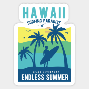 HAWAII Surfing Paradise Sticker